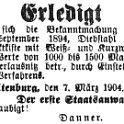 1904-03-09 Kl Erledigt